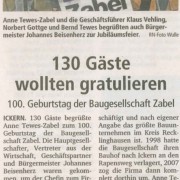  Ruhr Nachrichten, 24. September 2010 - "130 Gäste wollten gratulieren."