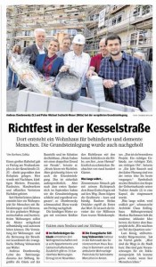 Richtfest Kesselstraße Zeitung